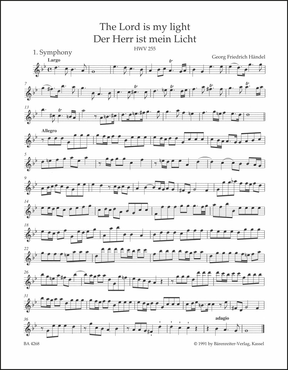 Handel: The Lord is my light, HWV 255