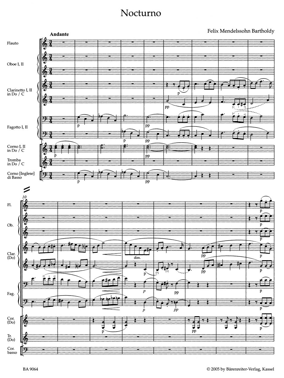 Mendelssohn Mendelssohn: Nocturno for Winds