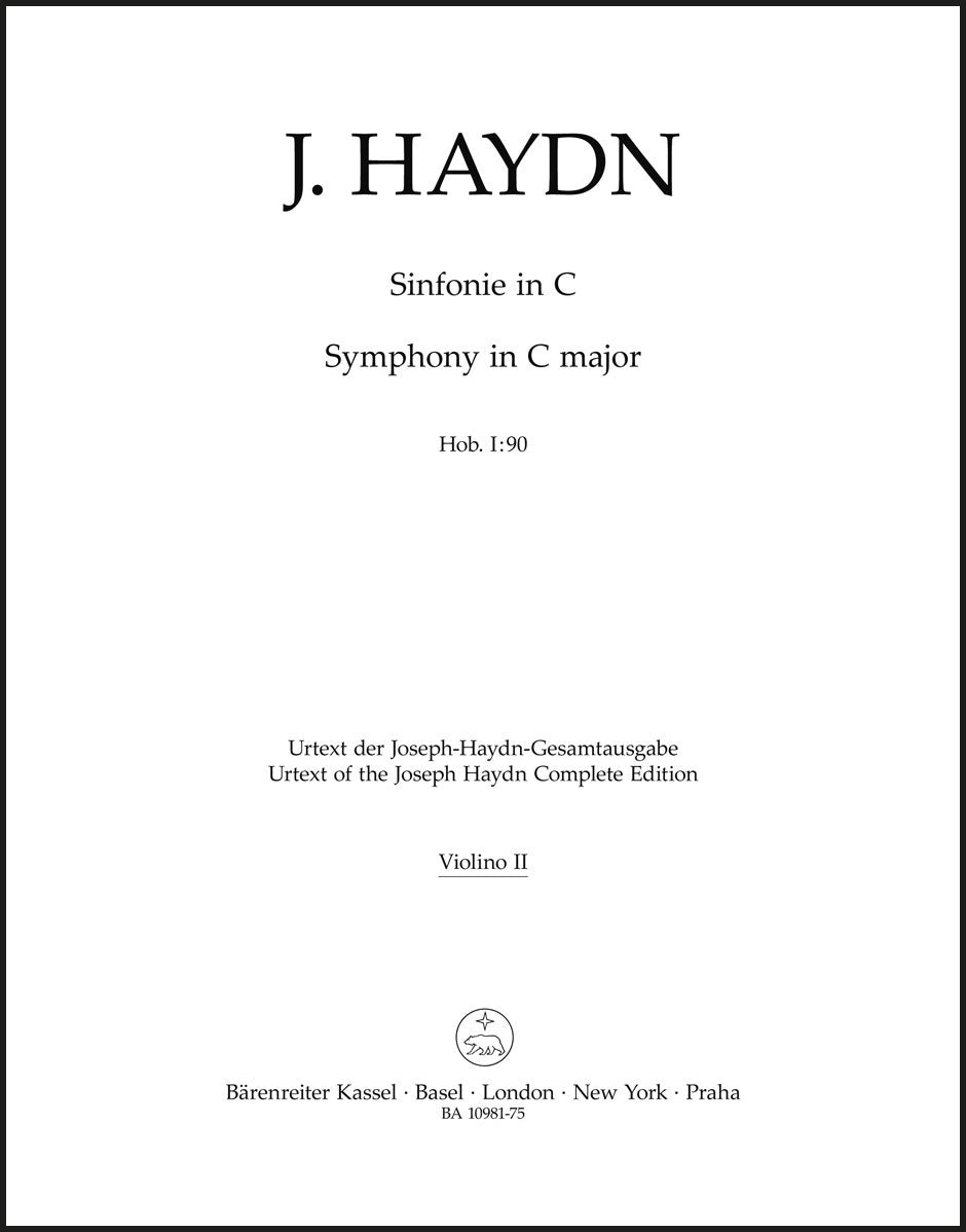 Haydn: Symphony in C Major, Hob. I:90