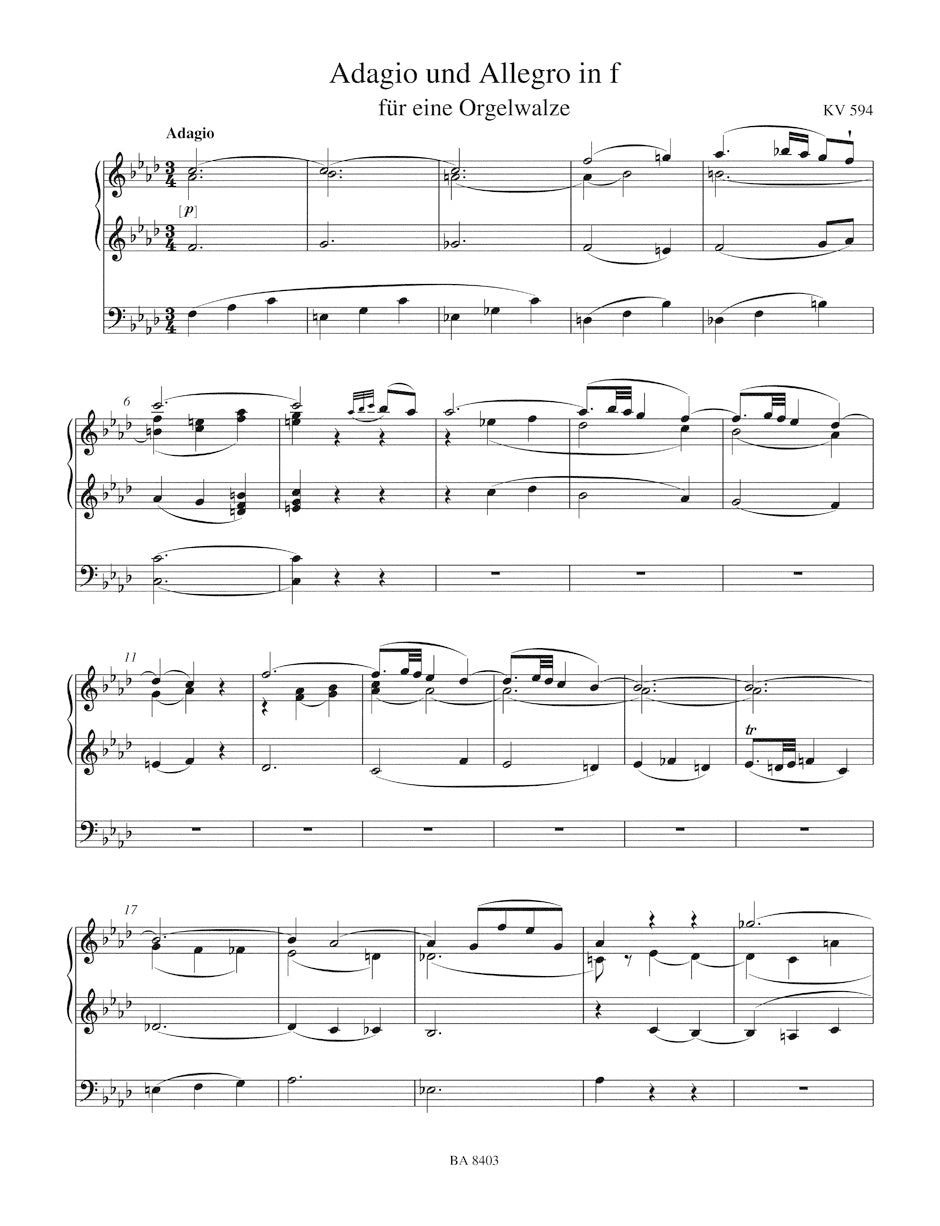 Mozart: Works for Organ