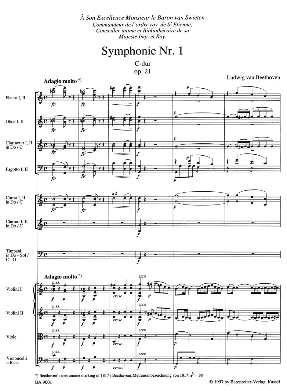 Beethoven: Symphony No. 1 in C Major, Op. 21