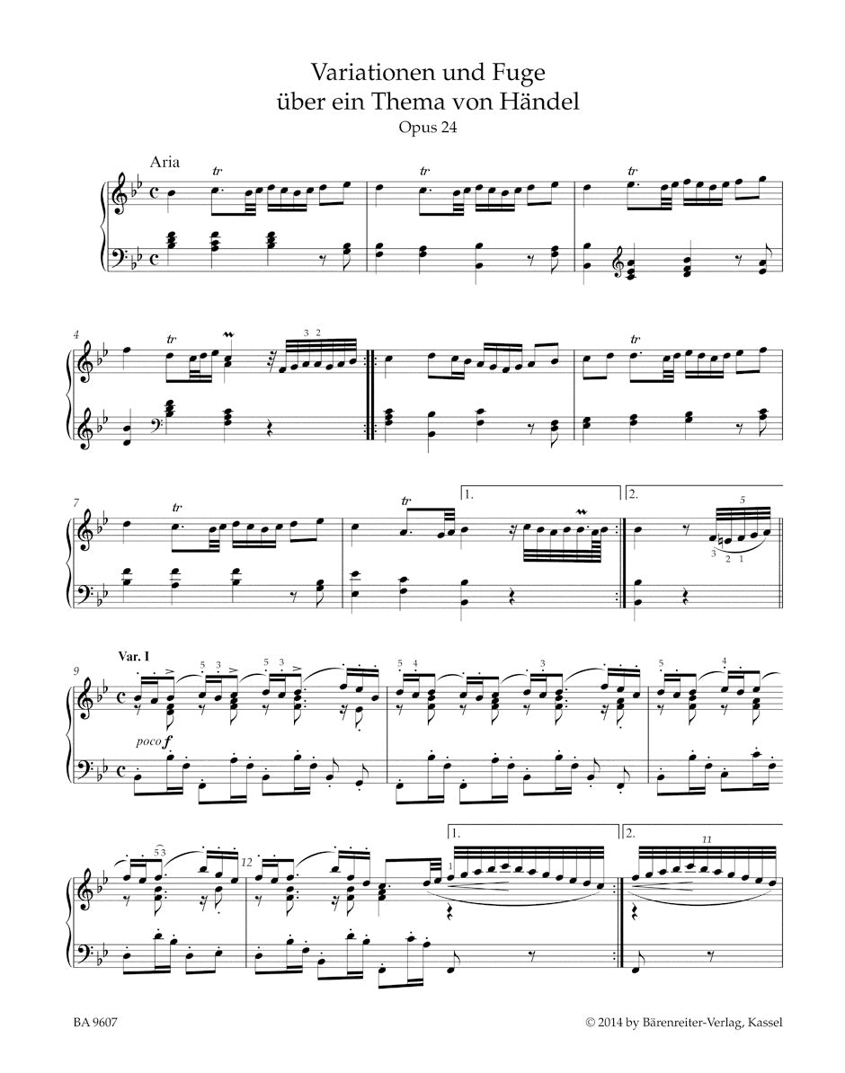 Brahms: Handel Variations, Op. 24