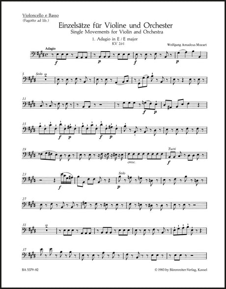 Mozart: Pieces for Violin and Orchestra, K. 261, 269 & 373