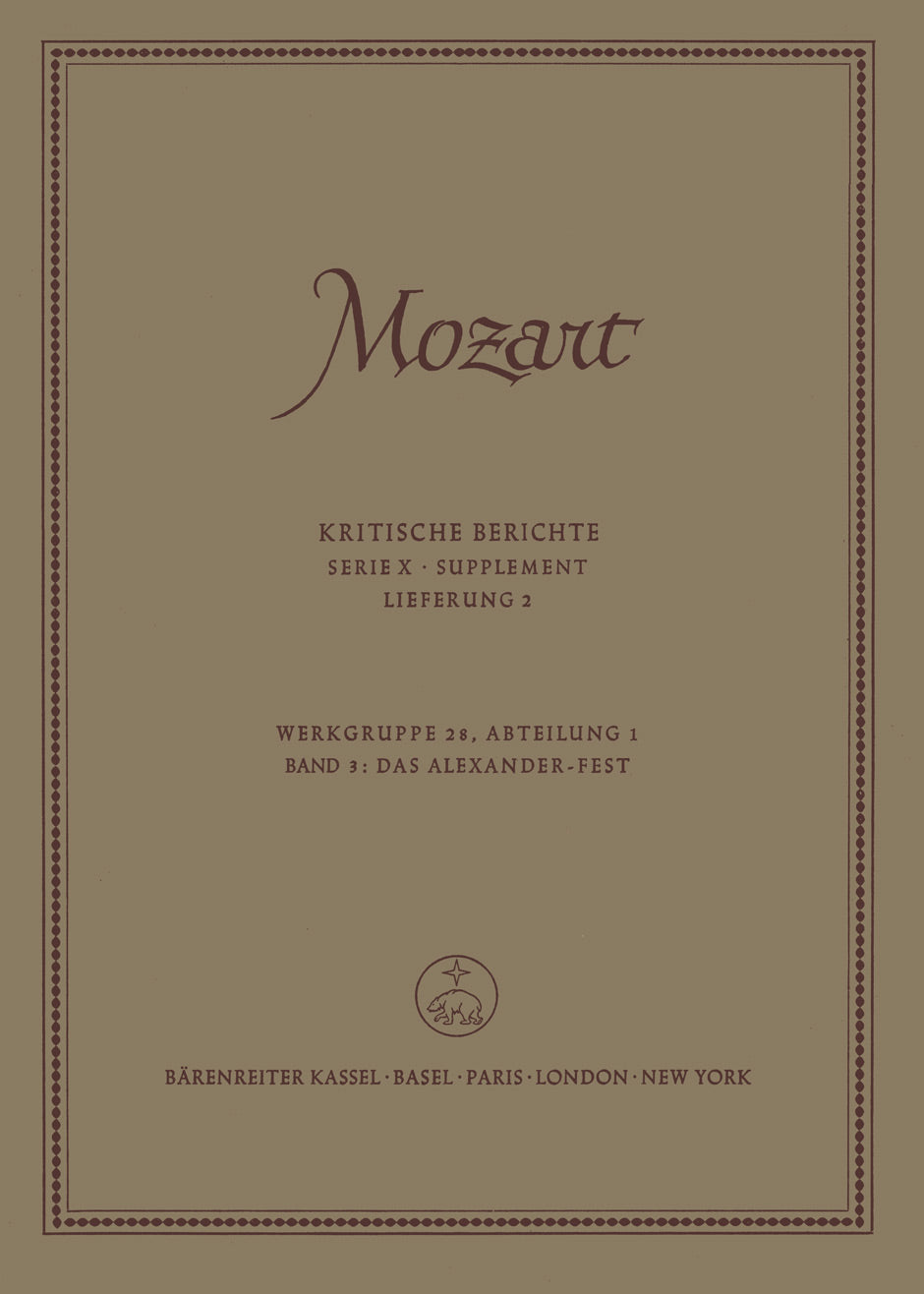 Handel-Mozart: Alexander's Feast, K. 591