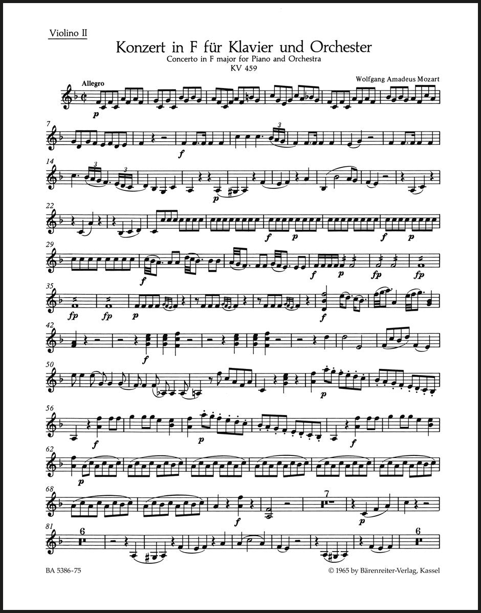 Mozart: Piano Concerto No. 19 in F Major, K. 459