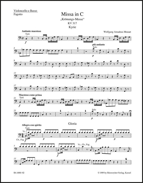 Mozart: Missa in C Major, K. 317 ("Coronation Mass")