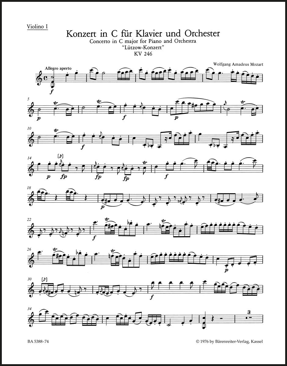 Mozart: Piano Concerto No. 8 in C Major, K. 246