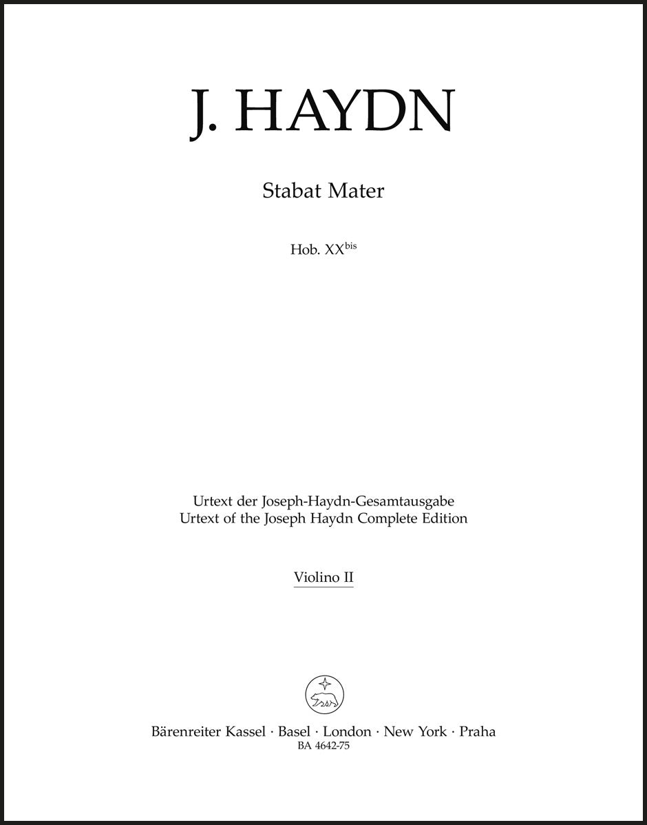 Haydn: Stabat Mater, Hob. XX bis