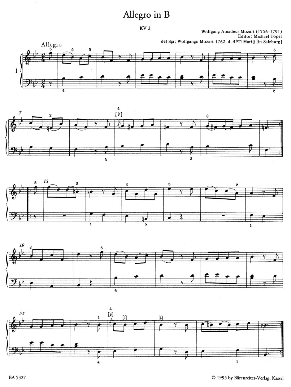 Mozart: Easy Piano Pieces and Dances