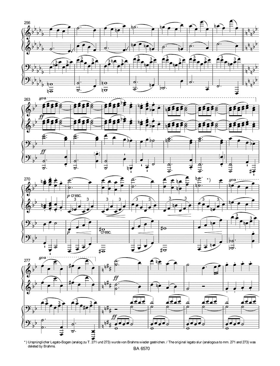 Brahms: Serenade No. 1 in D Major, Op. 11 (version for piano, 4-hands)