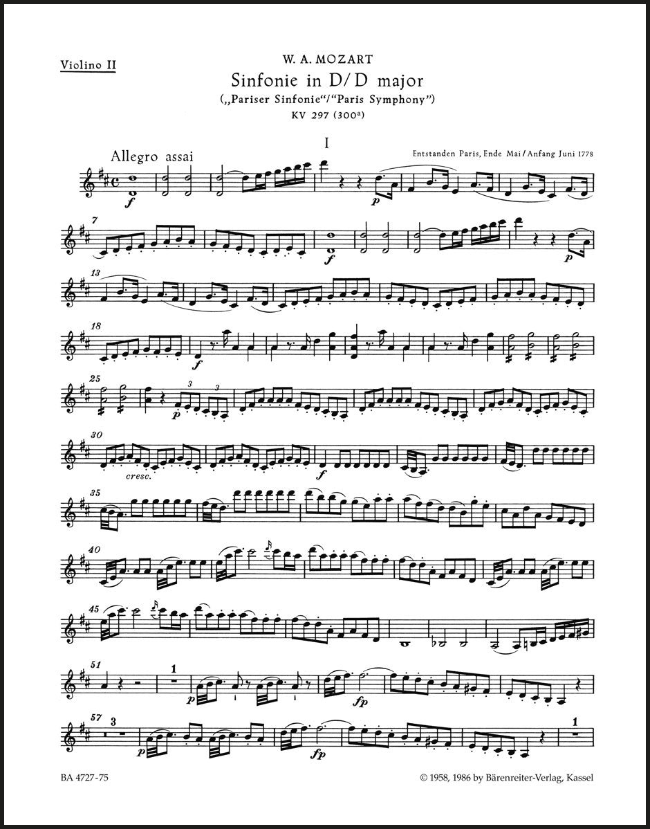 Mozart: Symphony No. 31 in D Major, K. 297 (300a)