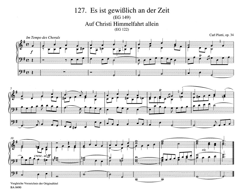 Piutti: Chorale Preludes, Op. 34 - Volume 3 (Nos. 127-193)