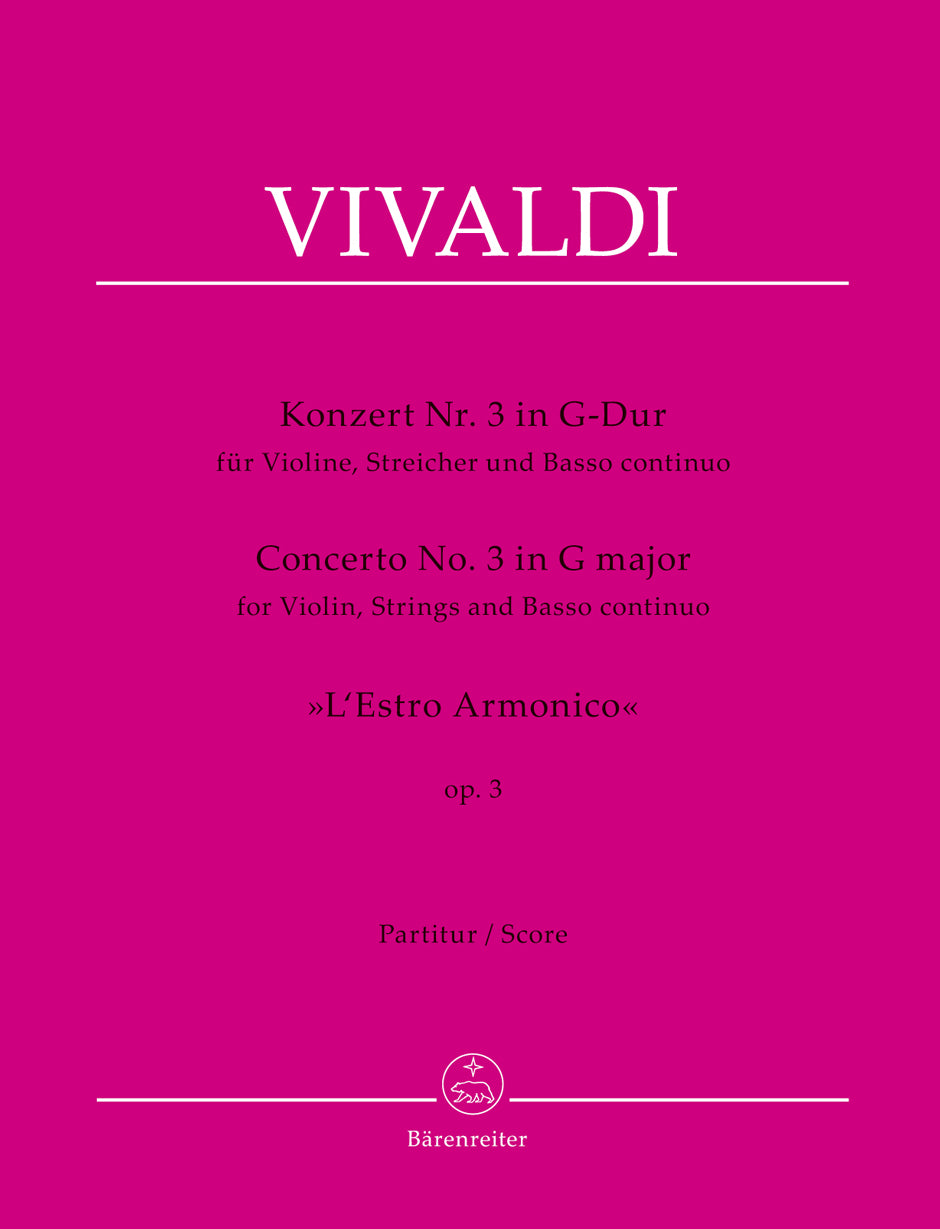 Vivaldi: Violin Concerto No. 3, RV 310