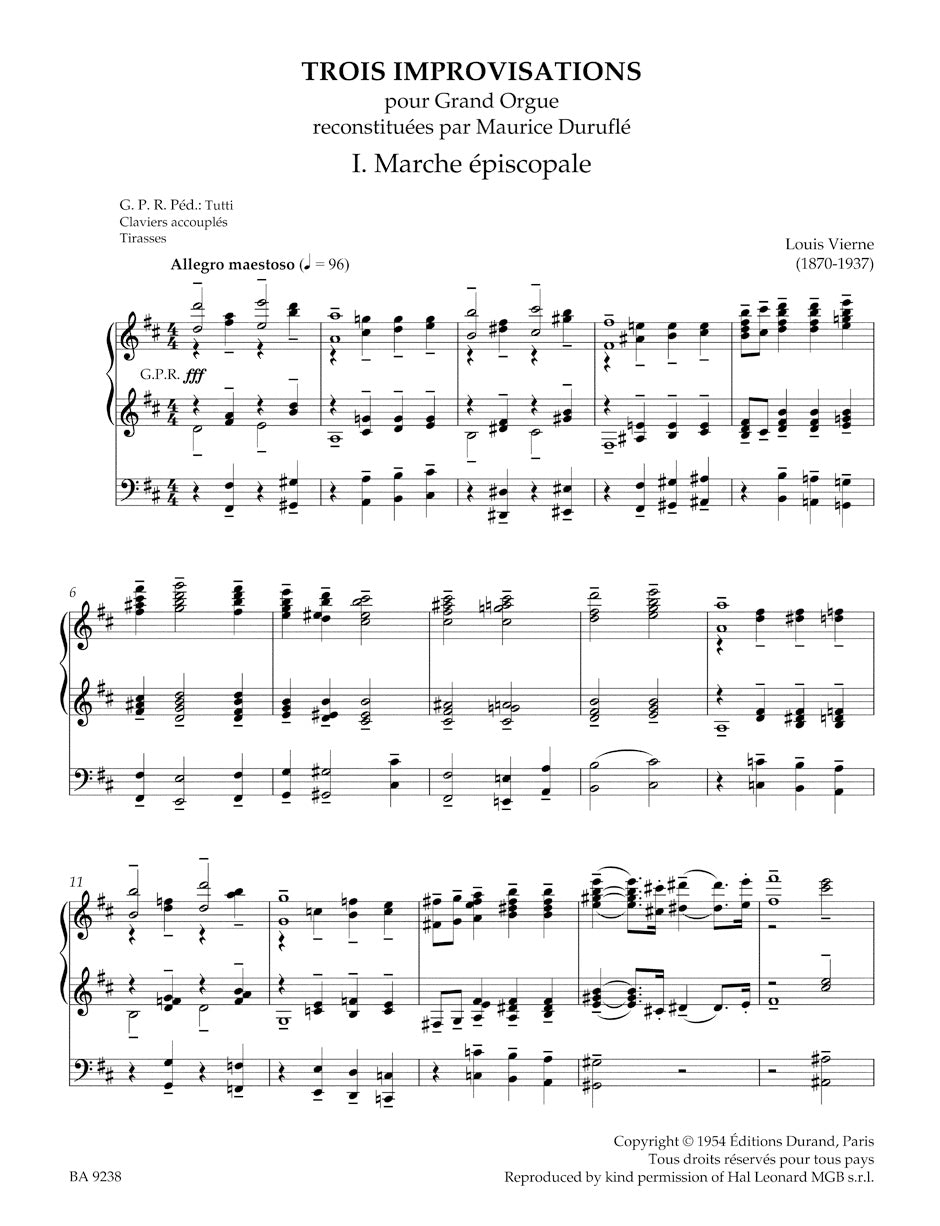 Vierne: Complete Organ Works (Volumes 1-10) – Barenreiter US