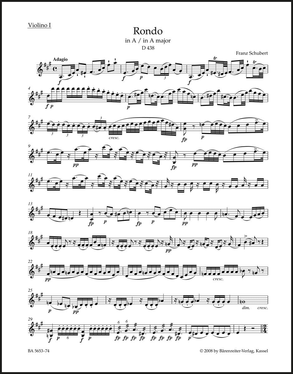 Schubert: Rondo in A Major, D 438