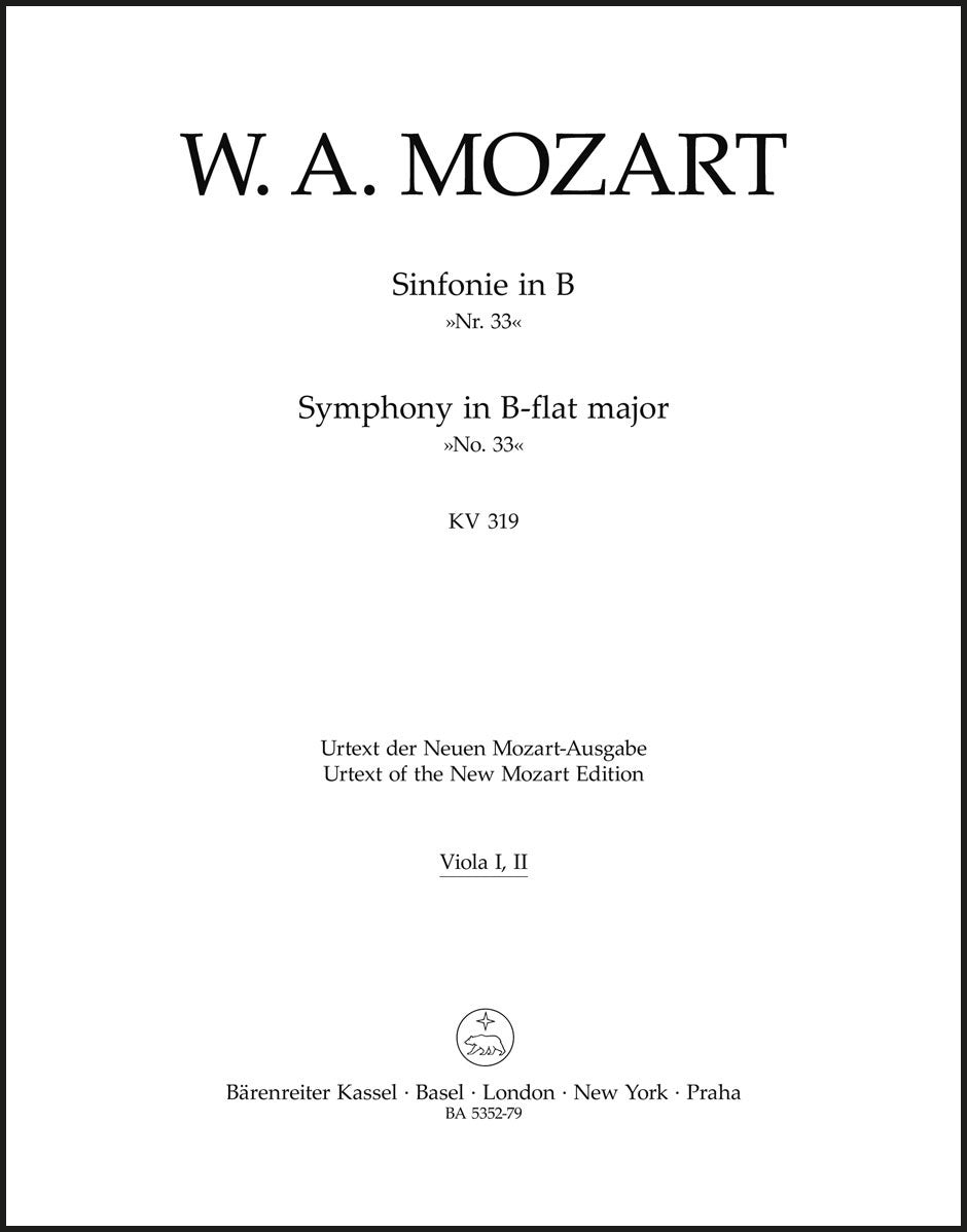 Mozart: Symphony No. 33 in B-flat Major, K. 319