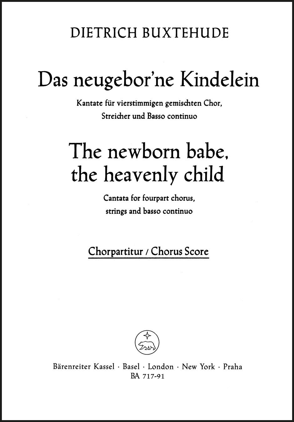 Buxtehude: Das newgebohrne Kindelein, BuxWV 13