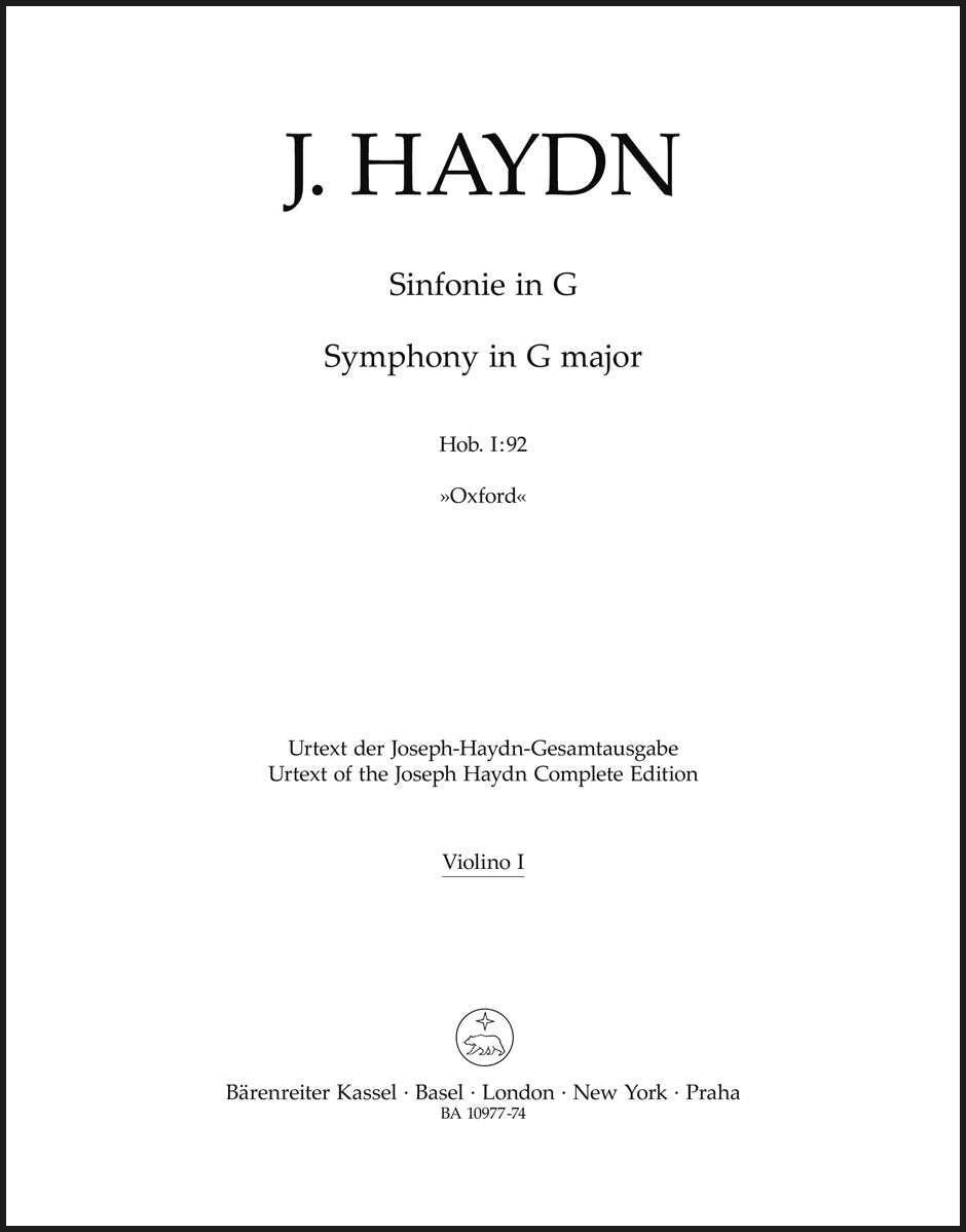 Haydn: Symphony in G Major, Hob. I:92