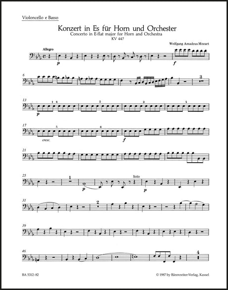 Mozart: Horn Concerto No. 3 in E-flat Major, K. 447