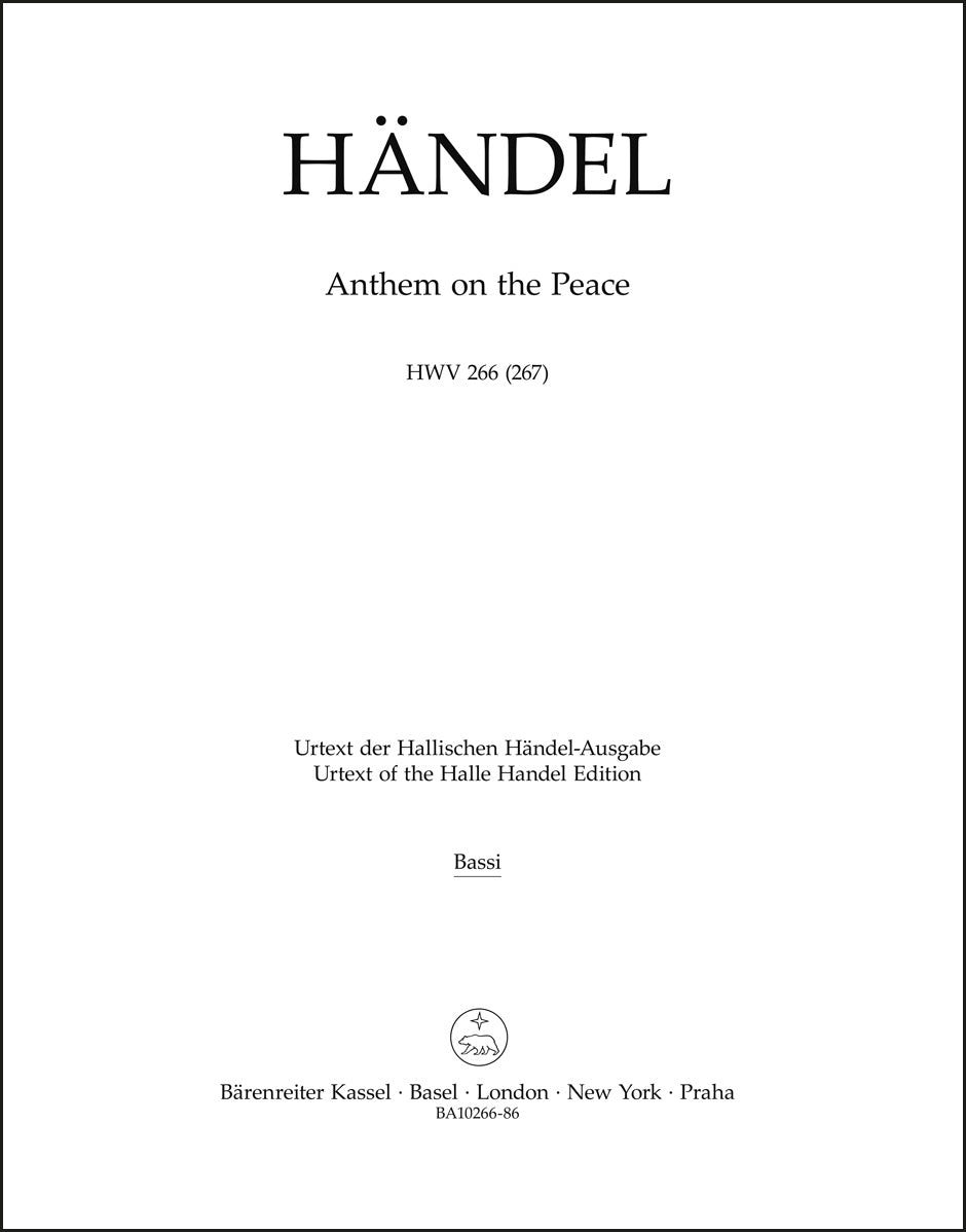 Handel: Anthem on the Peace, HWV 266 (267)