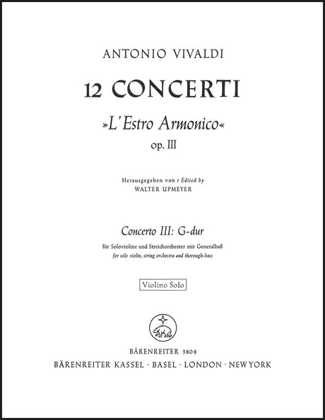 Vivaldi: Violin Concerto No. 3, RV 310