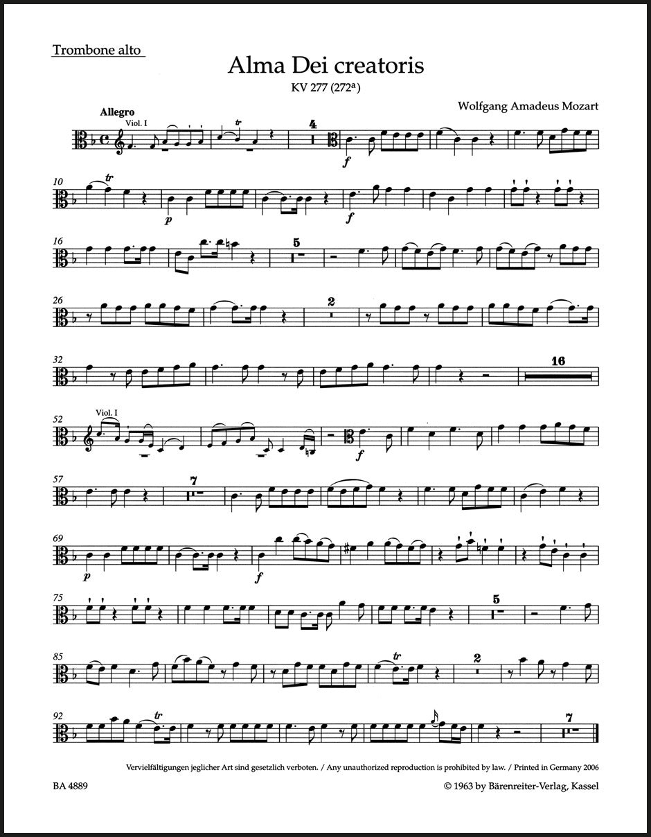 Mozart: Alma Dei creatoris, K. 277 (272a)