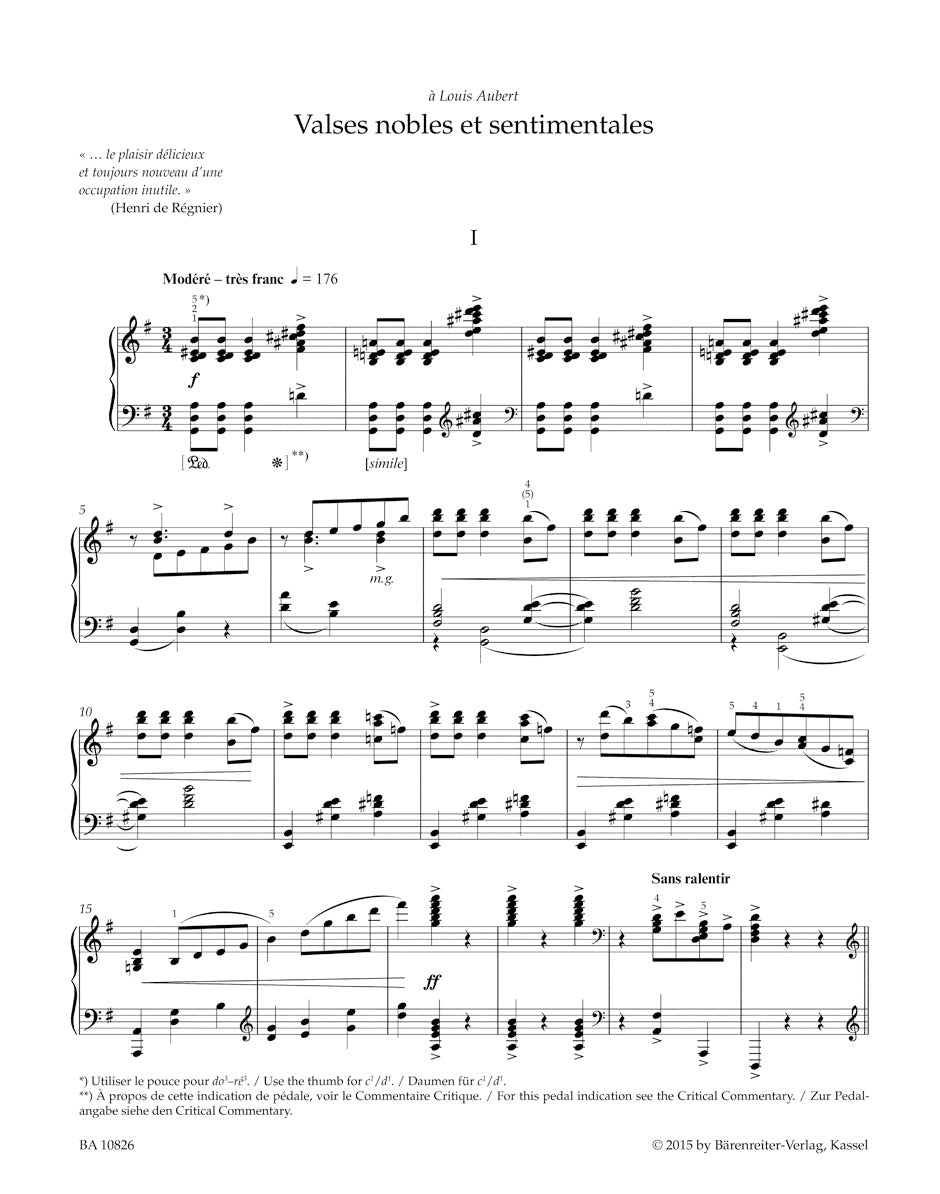 Ravel: Valses nobles et sentimentales