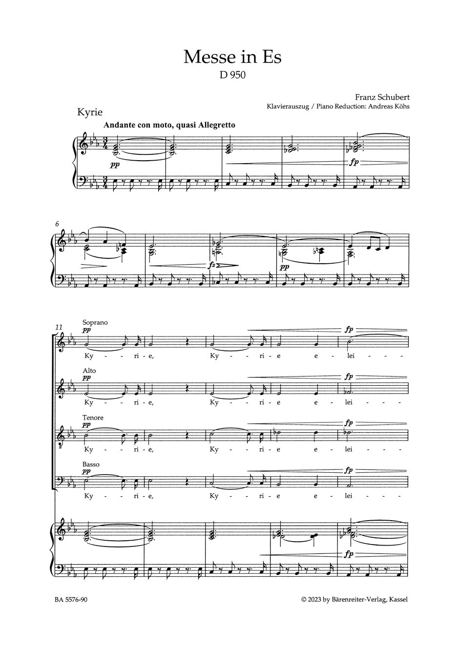 Schubert: Mass in E-flat Major, D 950