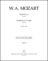 Mozart: Symphony No. 29 in A Major, K. 201 (186a)