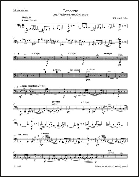 Lalo: Cello Concerto in D Minor