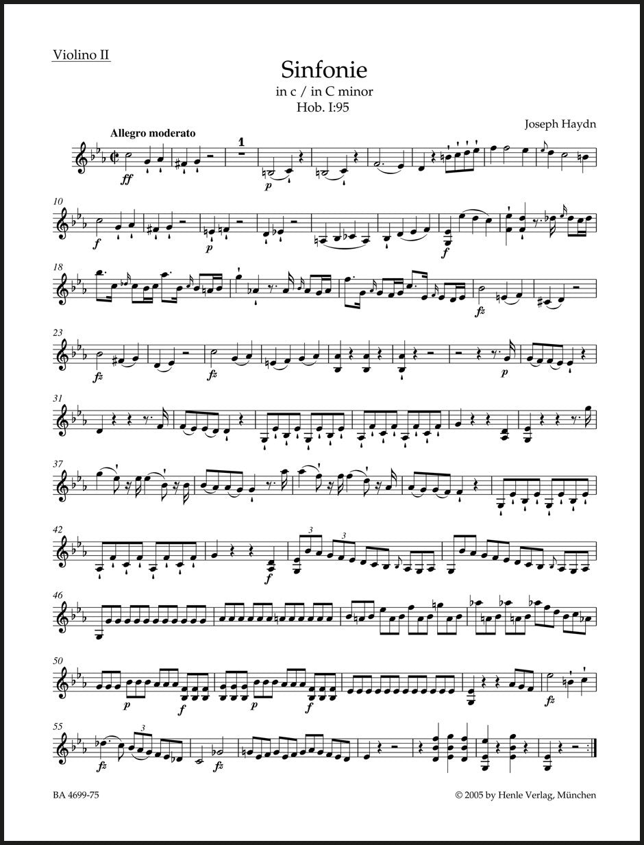 Haydn: Symphony in C Minor, Hob. I:95