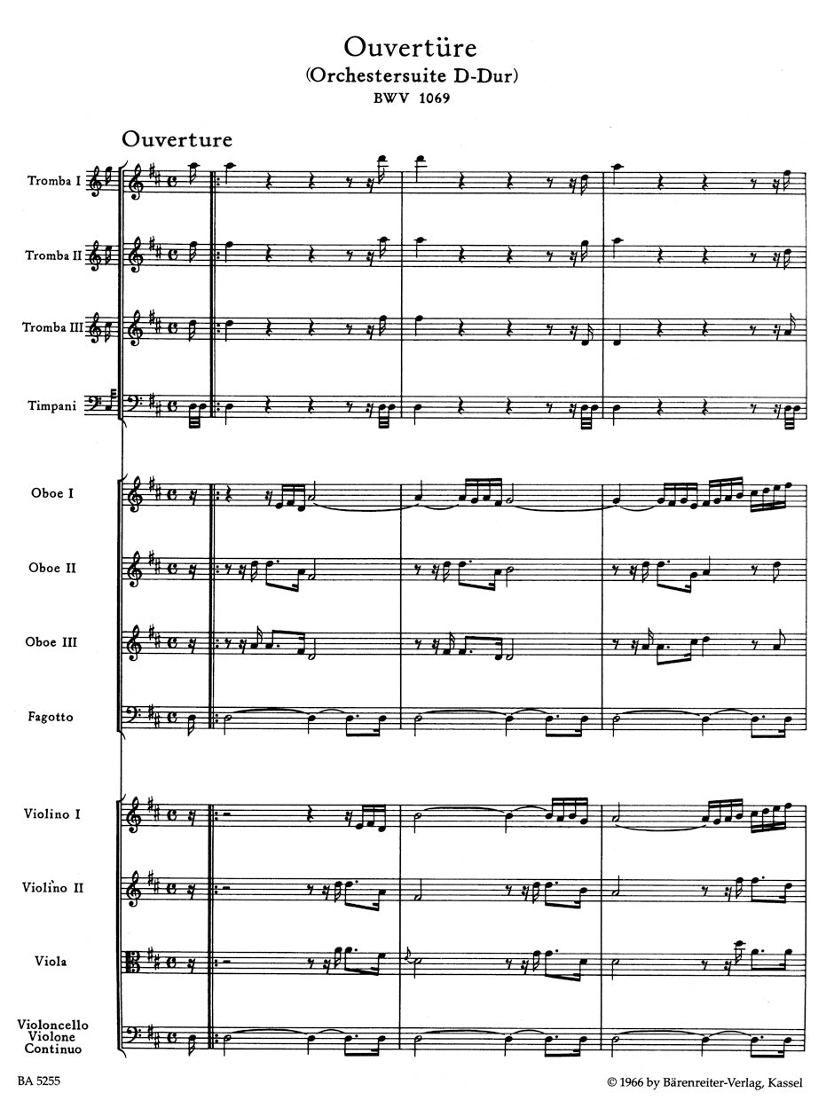 Bach: Orchestral Suite (Overture) in D Major, BWV 1069
