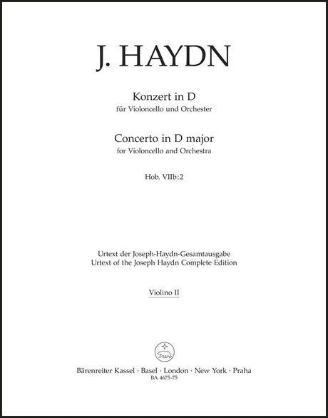 Haydn: Cello Concerto in D Major, Hob. VIIb:2