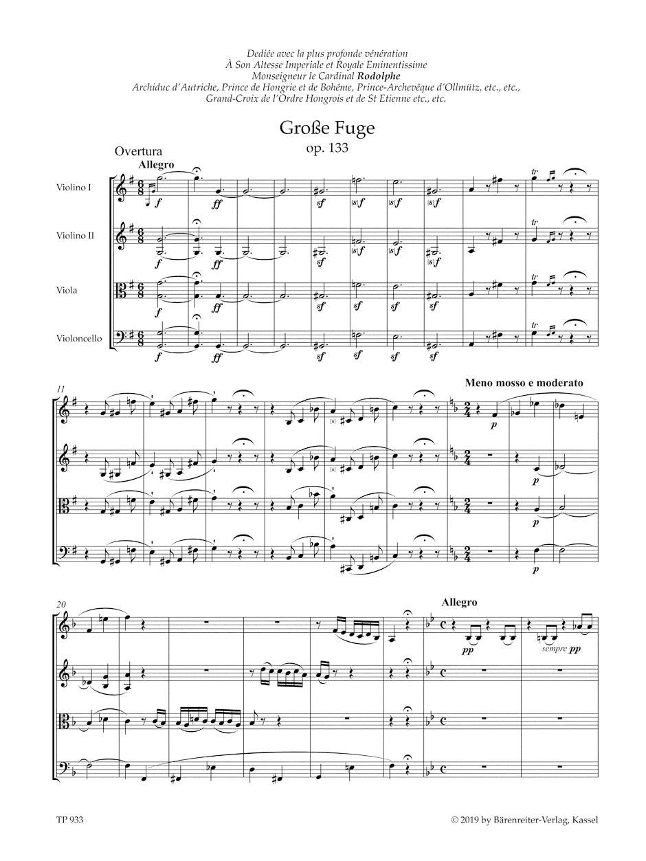 Beethoven: Große Fugue, Op. 133