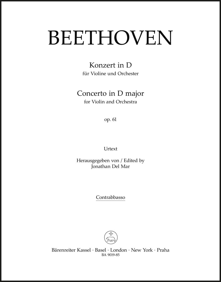 Beethoven: Violin Concerto in D Major, Op. 61 – Barenreiter US