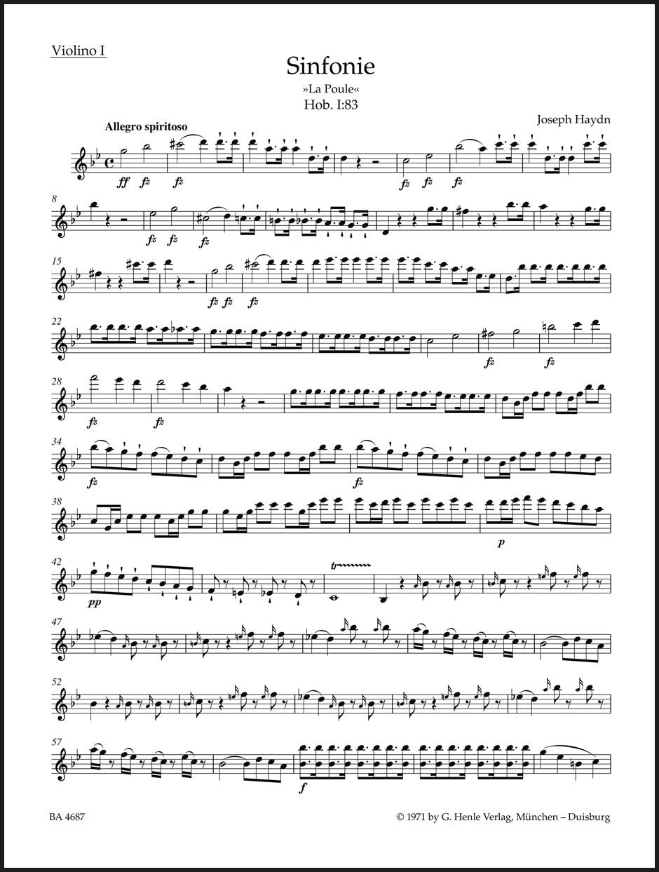 Haydn: Symphony in G Minor, Hob. I:83 "La Poule"