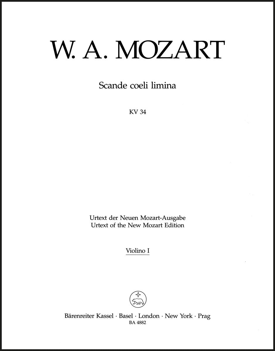Mozart: Scande coeli limina, K. 34