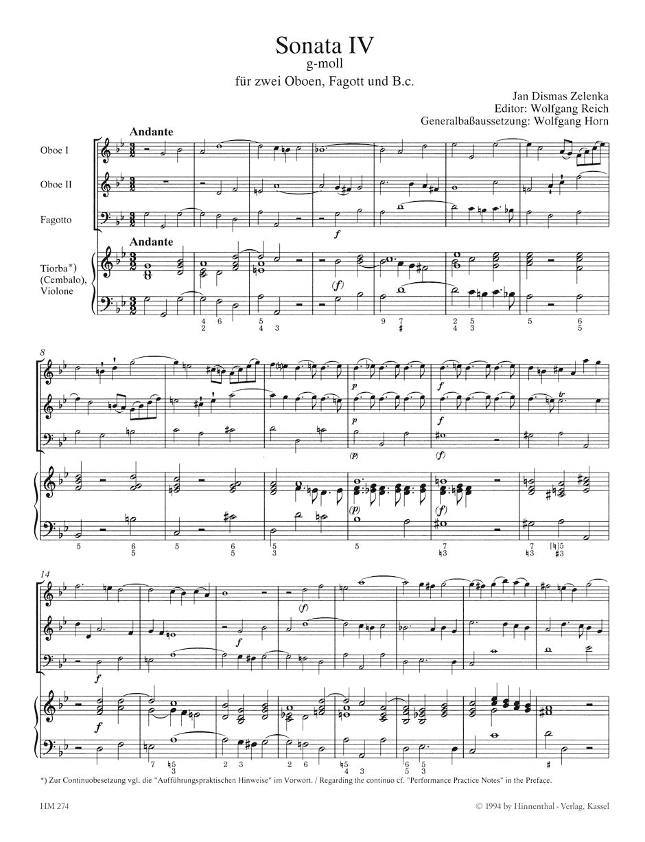 Zelenka: Sonata No. 4 in G Minor, ZWV 181, No. 4
