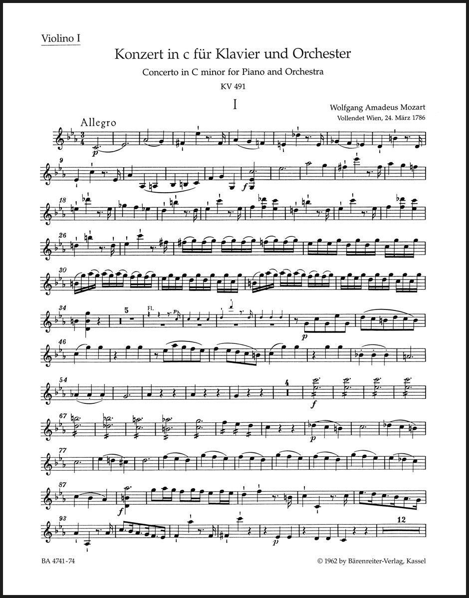 Mozart: Piano Concerto No. 24 in C Minor, K. 491