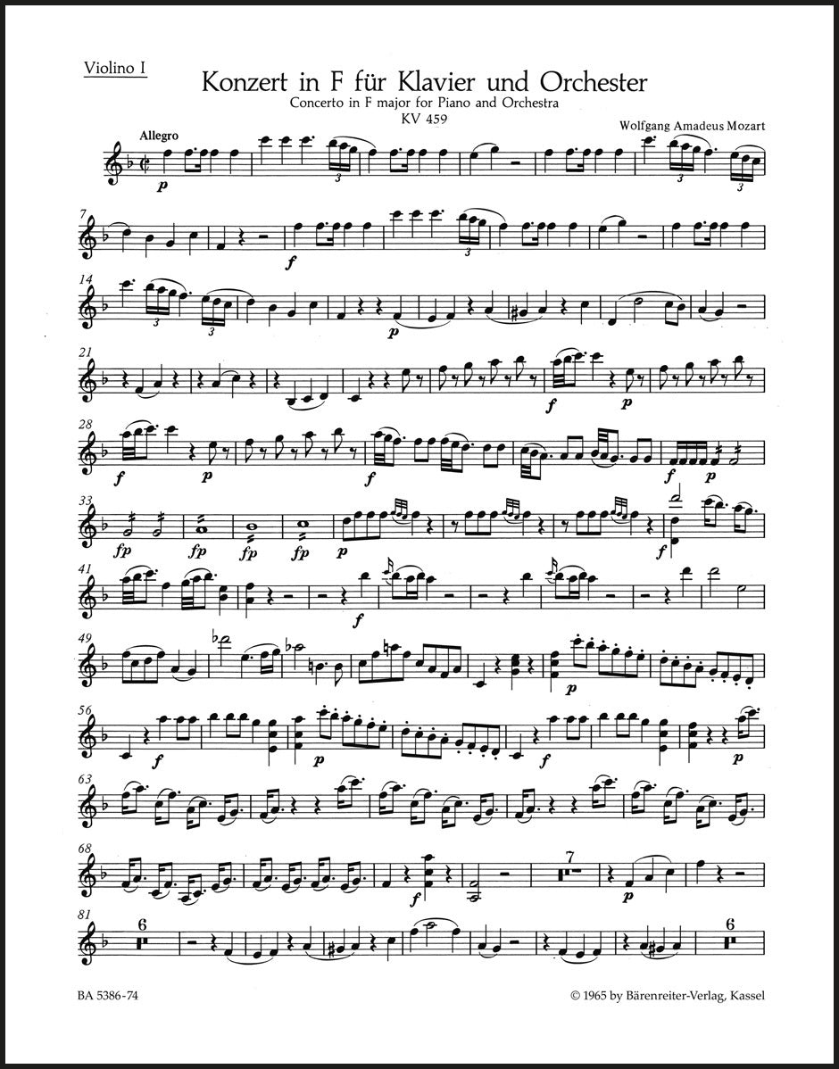 Mozart: Piano Concerto No. 19 in F Major, K. 459