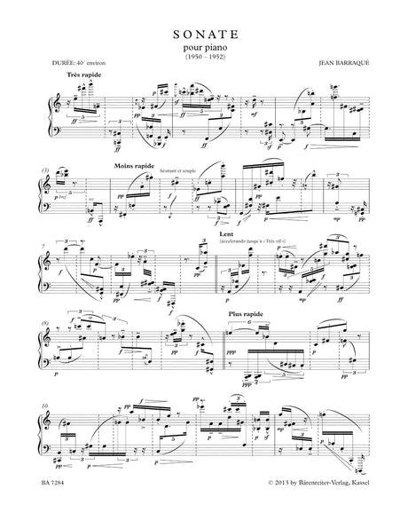 Barraqué: Piano Sonata