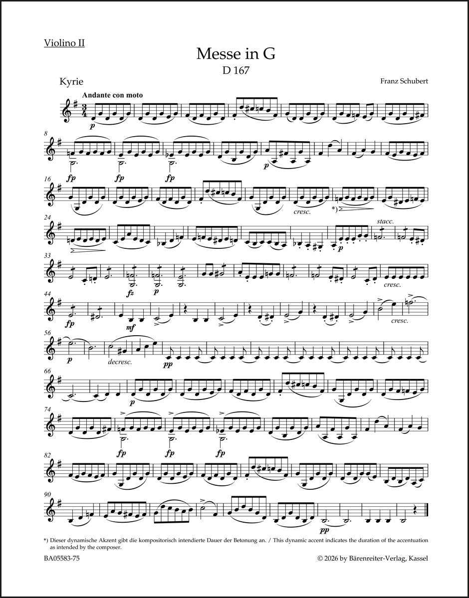 Schubert: Mass No. 2 in G Major, D 167 (Second Version)