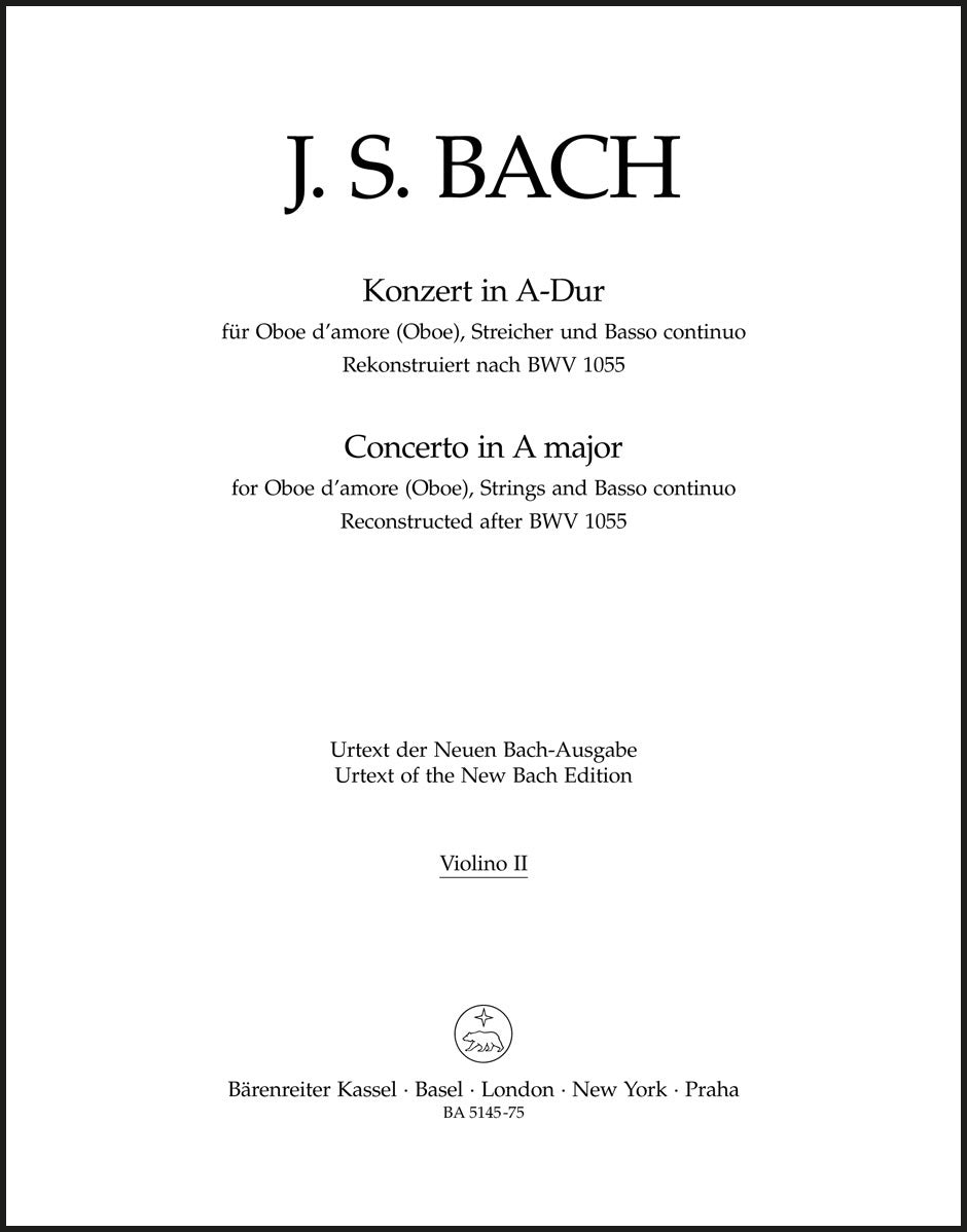 Bach: Oboe Concerto in A Major