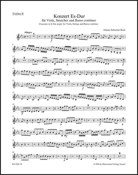 Bach: Viola Concerto in E-flat Major