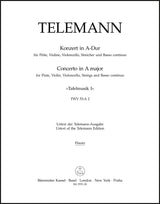 Telemann: Concerto for Flute, Violin, Cello, Strings and Basso continuo in A Major, TWV 53:A2