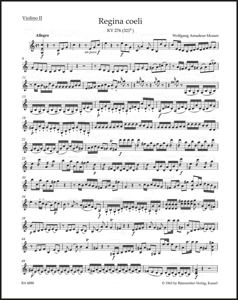 Mozart: Regina coeli in C Major, K. 276 (321b)