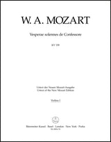 Mozart: Vesperae solennes de Confessore, K. 339
