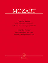 Mozart: Grande Sonata for Clarinet (or Violin) and Piano in A Major