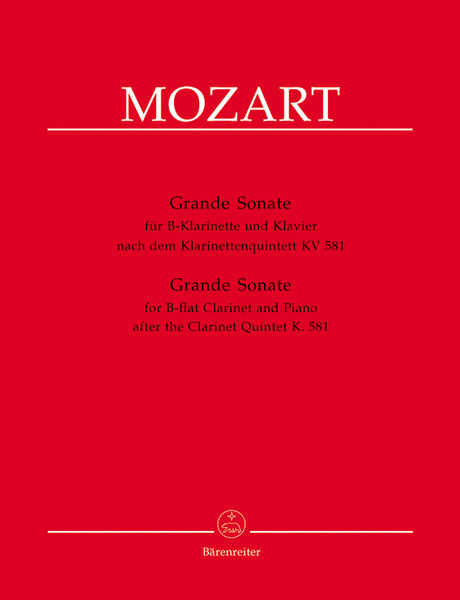 Mozart: Grande Sonata for Clarinet (or Violin) and Piano in A Major