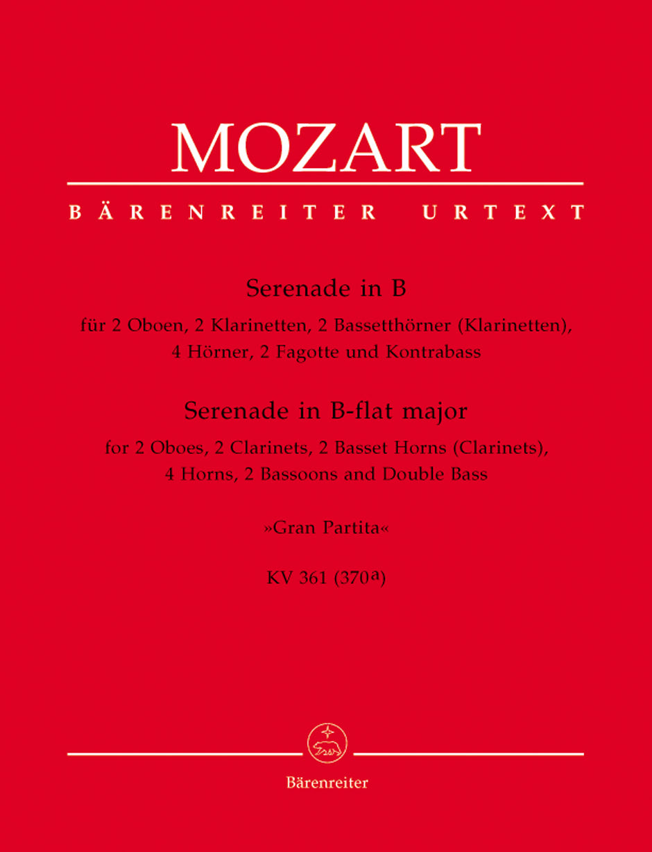 Mozart: Serenade in B-flat Major, K. 361 (370a) – Barenreiter US